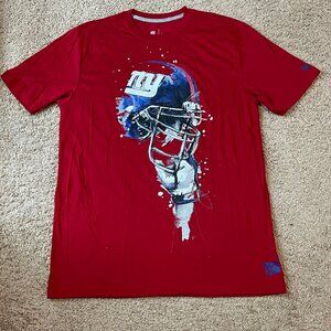 AWESOME Red New York NY Giants Helmet Tri-Blend Nike NFL T-Shirt Size Large